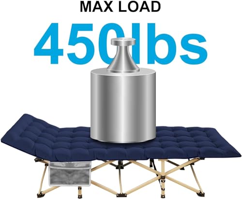 Camping Cot with Mattress, Portable Folding Bed with Carry Bag for Adults C4766
