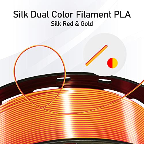 MIKA3D Bicolor Silk PLA 3D Printer Filament Bundle, 1.75mm, 6 Spools V5573