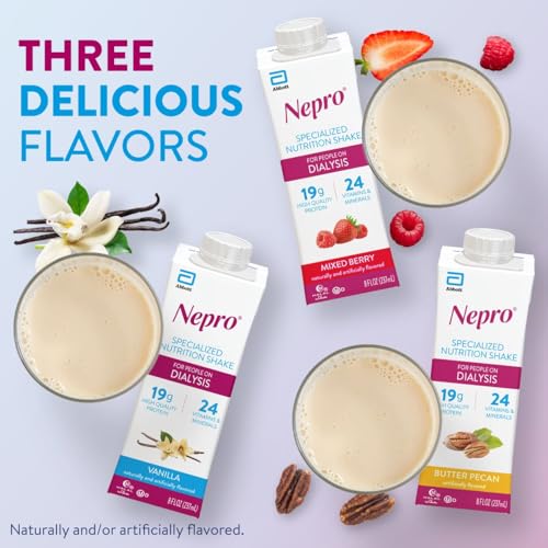 Nepro Nutrition Shake for Dialysis, Vanilla, 8 fl oz, 24 Pack T907