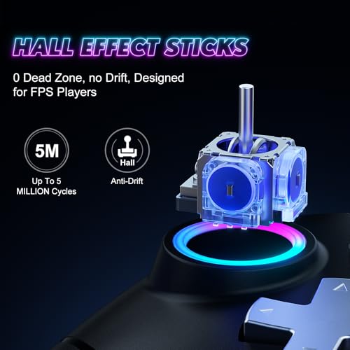 Dinosoo RGB Wireless Controller for Nintendo Switch 2/1 Lite/OLED and PC Q28397
