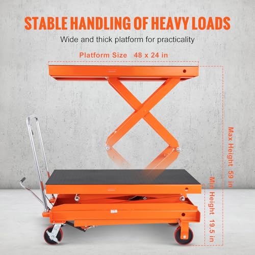 VEVOR Electric Lift Table 330 lbs Capacity, Height Adjustable, Black Y3219