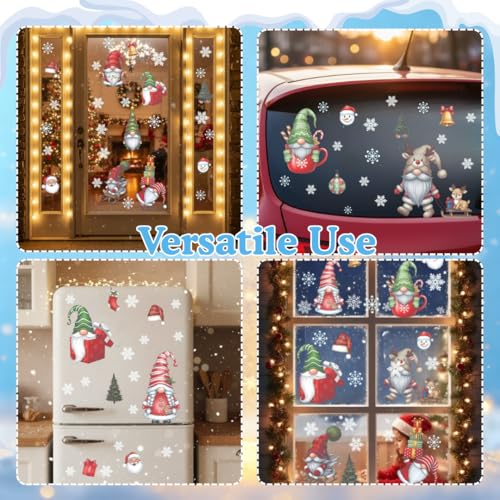 226 PCS Snowflake Window Clings, Reusable Winter Window Decals for Holiday Decor M46237