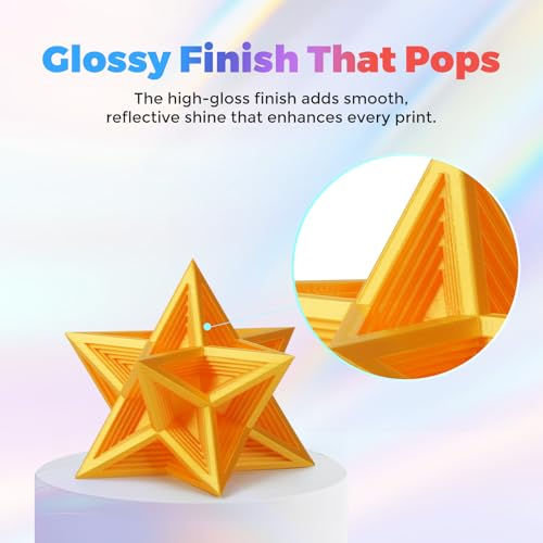 FLASHFORGE Silk PLA Filament 1.75mm, 1kg Spool V8381