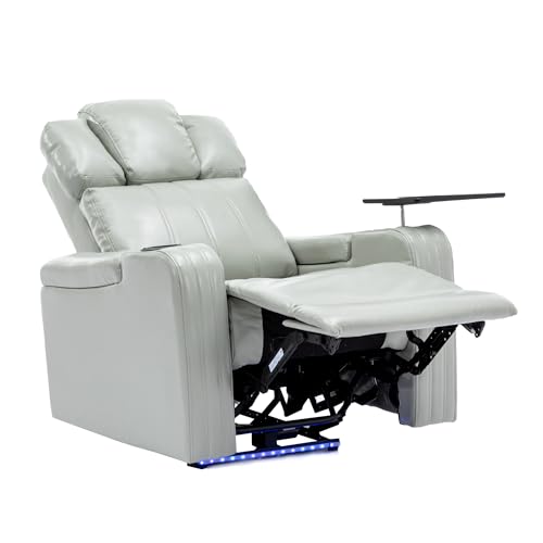 PU Electric Recliner Chair with Cooling Cup Holder and Bluetooth Speaker U4493