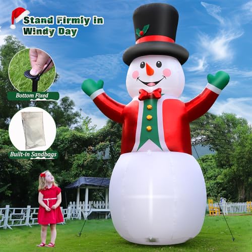 8 FT Christmas Inflatables Santa Claus with Gifts Bag, LED Light, Outdoor Decor F2174