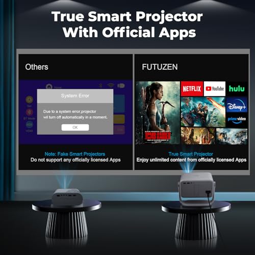 Netflix Officially Licensed Smart Projector with WiFi and Bluetooth, 1080P 4K Support J441426