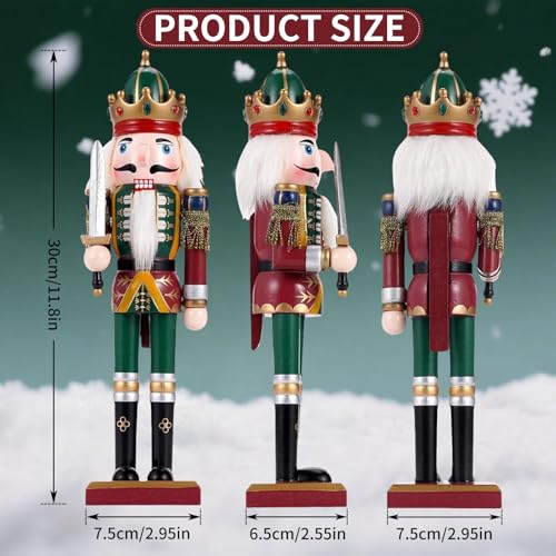 11.8 Inch Wooden Nutcracker Christmas Decor T403