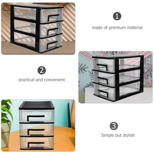 Angoily 4 Drawer Desk Organizer, Plastic Storage Box for Office and Bathroom D28845