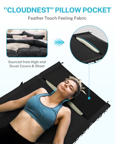 Gonex Extra Wide Camping Cot with Breathable Mesh, Supports 350lbs H8062