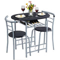 Yaheetech 3-Piece Dining Table Set with 2 Chairs, White X5971