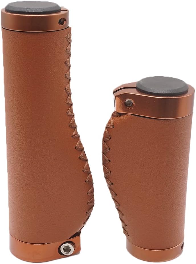 Bike Handle Grips Non-Slip Ergonomic for MTB Road Bike (Brown-C) F509