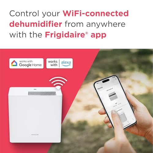 Frigidaire 50-Pint Portable Dehumidifier with Wi-Fi for Medium/Large Rooms, White Q334986