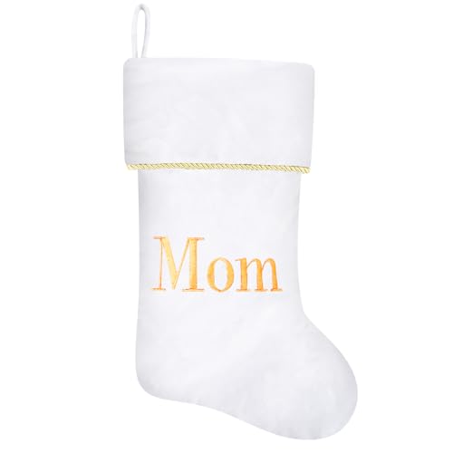 20 Inches Initial Monogram Blue Velvet Christmas Stocking with Gold Trim U394