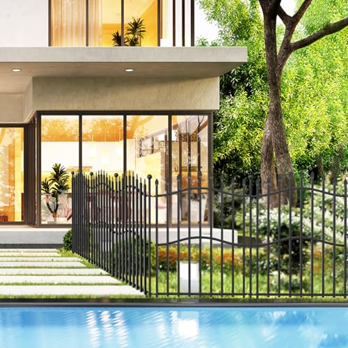 8 Panels Tall No Dig Garden Fence 40in H x 18ft L Rustproof Metal Barrier H7450