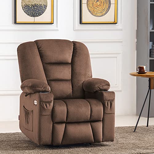 MCombo Small Power Lift Recliner Chair with Massage and Heat, Brown N356790