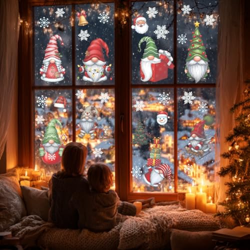 226 PCS Snowflake Window Clings, Reusable Winter Window Decals for Holiday Decor M46237