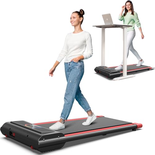 Walking Pad Treadmill, Under Desk Treadmill for Home Office, Mini Compact for Small Space, 2 in 1 Walking Pad Treadmill Running Machine with Remote Control 265LB Capacity