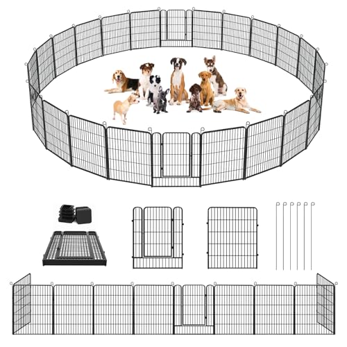 Dog Playpen 32 Inch 10 Panels Outdoor Dog Fence with Lock C803