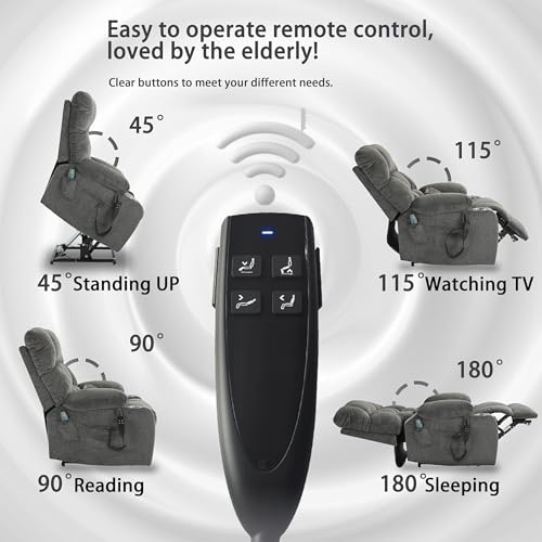 Lift Chair Recliner with Massage and Heat, Heavy Duty for Seniors, Brown V12888