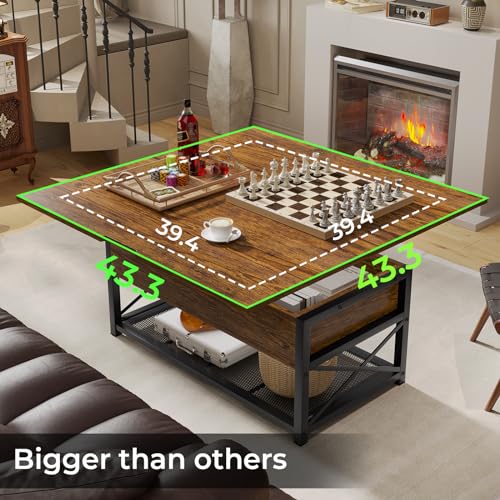 Itaar Lift Top Coffee Table with Storage, Black Q419