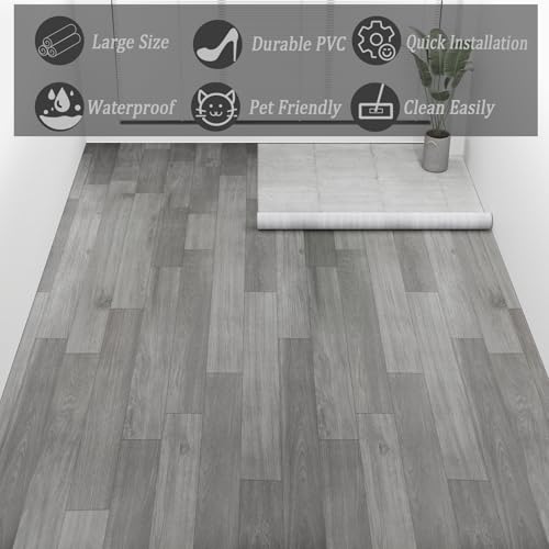 Oxdigi Vinyl Flooring Roll 32 sq.ft Natural Oak K971193