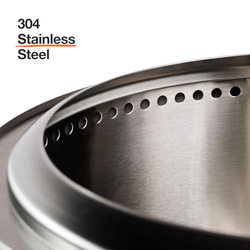 Solo Stove Bonfire 2.0 with Stand, 19.5 Inch Smokeless Fire Pit, Stainless Steel B458941