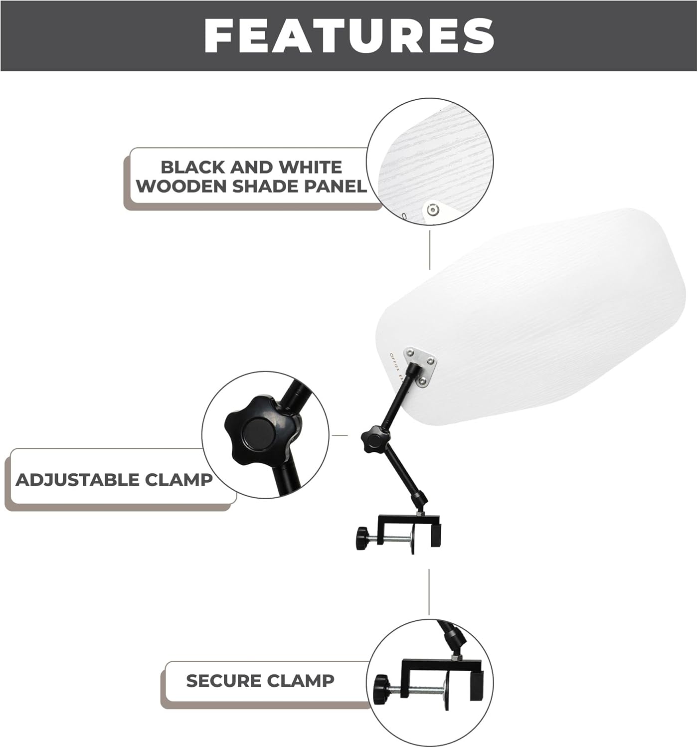 Office Shade Light Blocker for Cubicle and Desk M343079