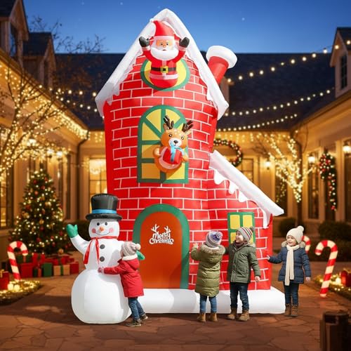 8 FT Christmas Inflatables Santa Claus with Gifts Bag, LED Light, Outdoor Decor F2174