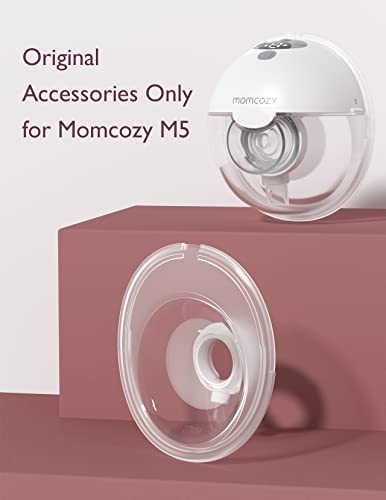 Momcozy M5 Hands-Free Wearable Breast Pump, Double-Sealed Flange, 3 Modes & 9 Suction Levels, 24mm, 2-Pack Quill Gray Z371714