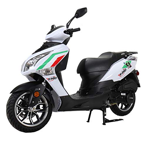 X-PRO 150cc Moped Street Gas Adult Bike with 13" Aluminum Wheels (Blue) Y478816