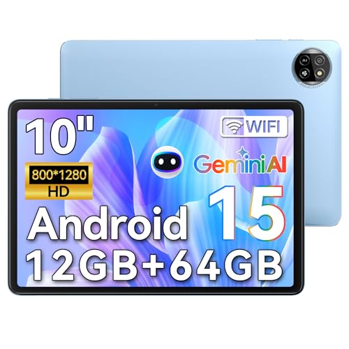 Blackview Tablet 10 inch Android 15, 4GB RAM 64GB ROM, Blue N995397