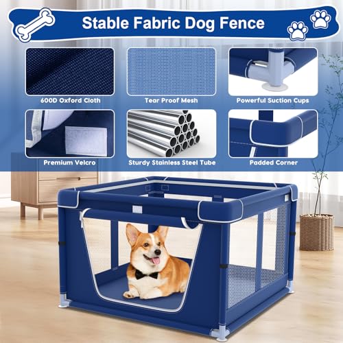 42x42x25.6 Inches Puppy Playpen with Gate for Small Dogs Indoor & Outdoor G192