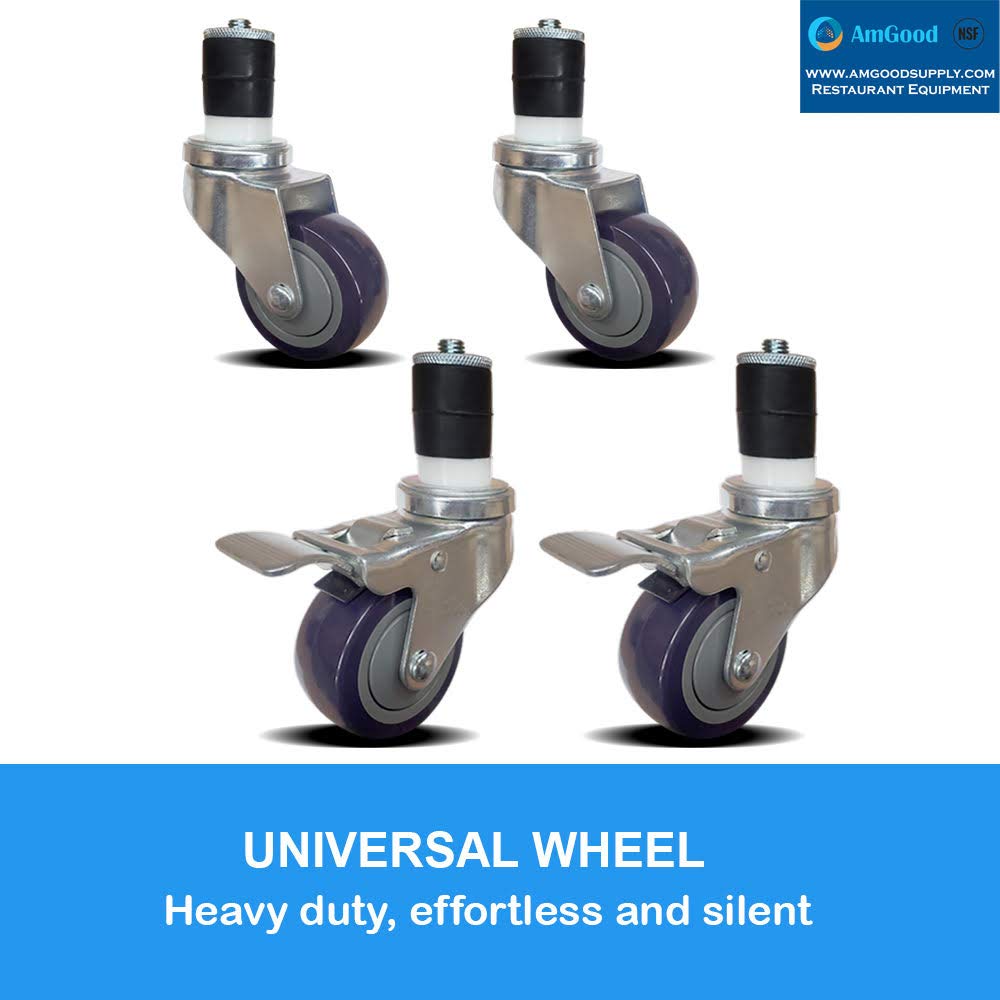 3" Casters for Stainless Steel Work Table, Set of 4 O89428