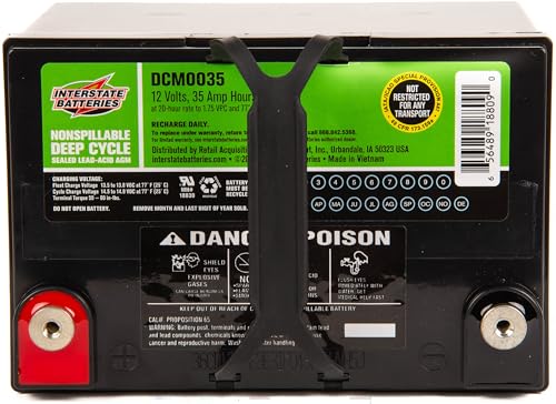 Interstate Batteries 12V 35AH AGM Deep Cycle Battery Y97773