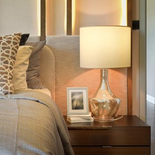 Wellmet Blackgold Set of 2 Drum Lampshades, 16" Top x 16" Bottom x 12" High, Fabric Replacement X50852