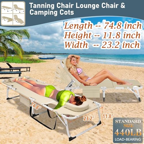ABORON Oversized Folding Camping Cot for Adults, Double Layer 1200D, with Mat & Carrying Bag S2407