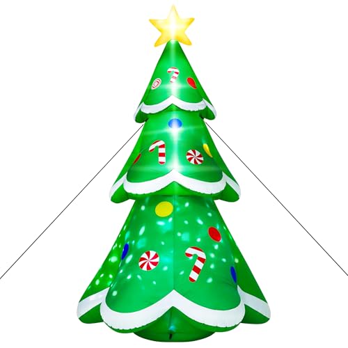 Giant Inflatable Santa Claus with LED Lights Outdoor Christmas Decorations W1618
