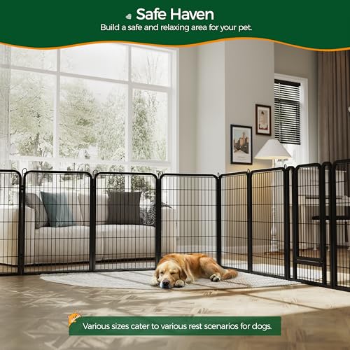 Yaheetech Dog Playpen Outdoor 40 Inch 8 Panels Metal Pet Fence I4784
