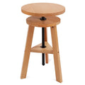Height Adjustable Wooden Stool, Solid Beech Wood Artist Art Stool, Wood Drafting Stool Painting Stool for Artists Adults,Swivel Stool Perfect for Art Studio,Bar,Kitchen, Natural