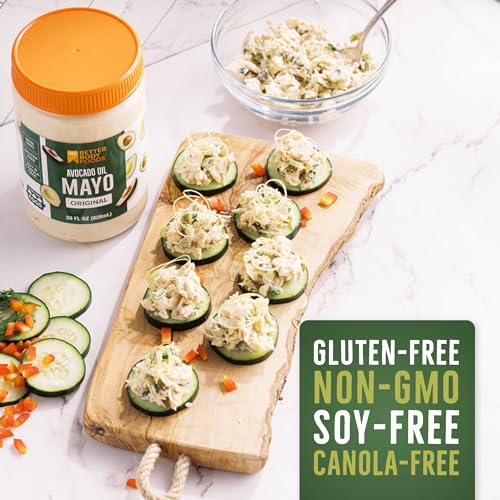 BetterBody Foods Avocado Oil Mayonnaise, Non-GMO, Cage-Free Eggs, 28 oz, Pack of 2 C8489