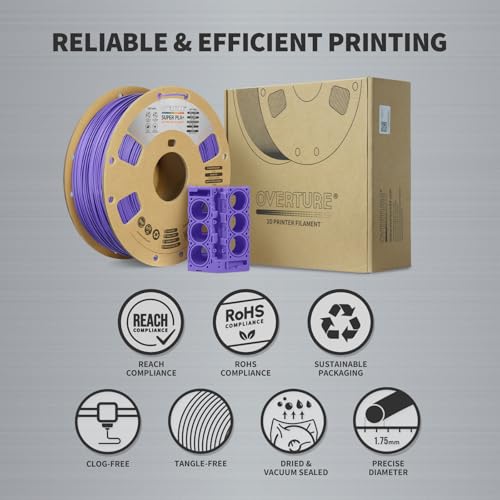 OVERTURE PLA Plus Filament 1.75mm 1kg Black S915984