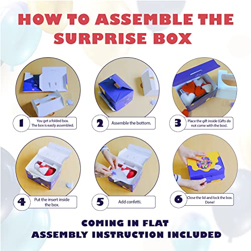 FETTIPOP Merry Christmas Exploding Confetti Gift Box, Pop Up Surprise, Prank Gift Wrapping Idea E58876