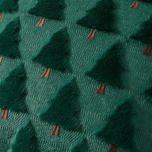 UGASA Star Christmas Decorative Pillow Covers 18x18 Inch Set of 2 Dark Green Q9265