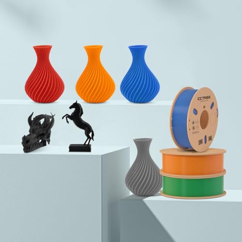 PLA 3D Printer Filament 1.75mm Bundle 2Kg Black 2-Pack T608