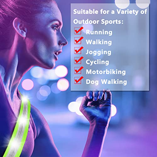 OLIKER LED Flashing Sash for Running Cycling Hiking Night Safety L302292