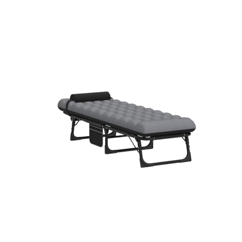 Portable Folding Camping Cot, Adjustable Reclining Chaise with Pillow U54731
