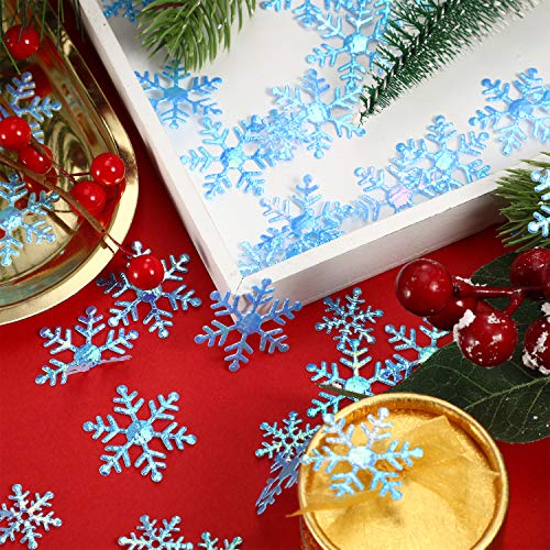 1600 Pieces 3 Size Snowflake Glitter Confetti for Christmas Party Table Decor P404201