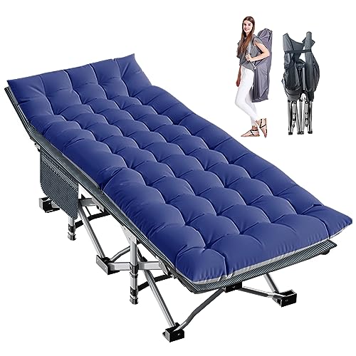 LILYPELLE Folding Camping Cot, Extra Wide Heavy Duty with Carry Bag Z15817