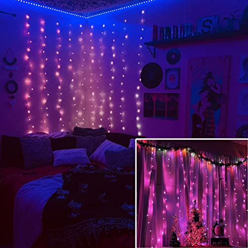 Fairy Curtain Lights - 16-Color Changing String Lights with Remote R5187