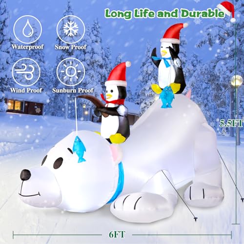 8 FT Christmas Inflatables Santa Claus with Gifts Bag, LED Light, Outdoor Decor F2174